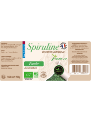 Etiquette Spiruline Bio en Poudre 100g
