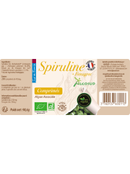 Etiquette Spiruline Bio + Fenugrec Bio en comprimés  200 Comprimés